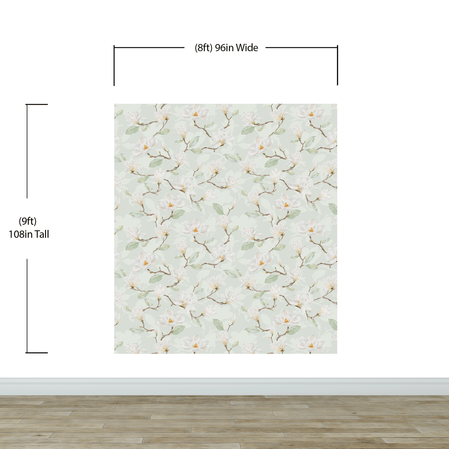 White Magnolia Wall Mural Peel and Stick Wallpaper. #6477