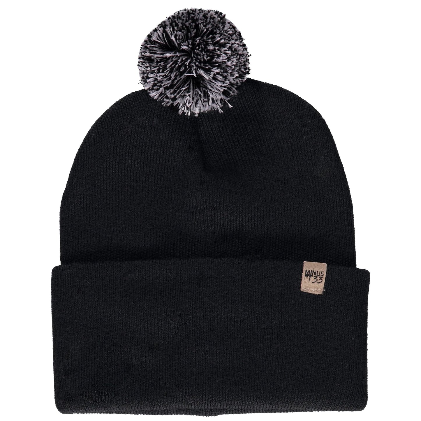 100% Merino Wool Knit Cuff Pom Beanie - Midweight