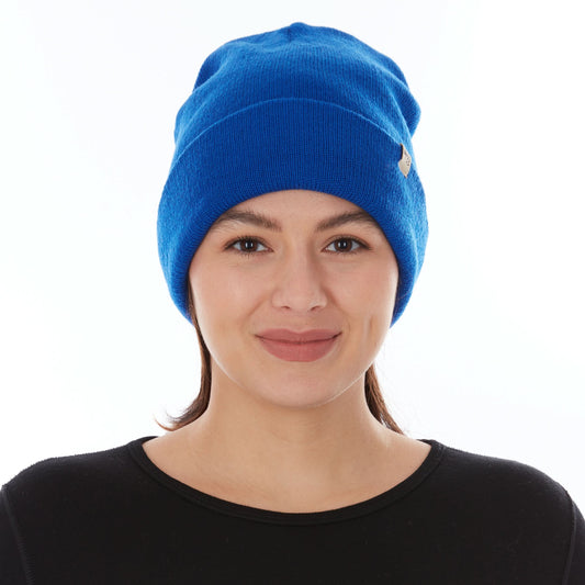 100% Merino Wool Knit Cuff Beanie- Midweight