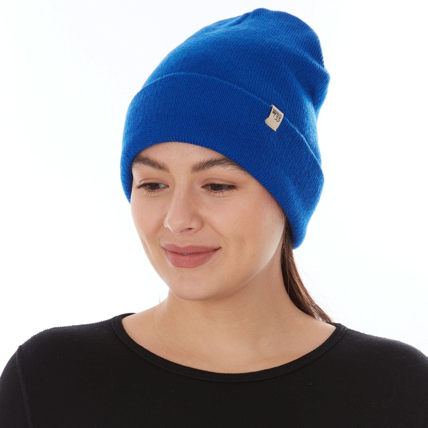 100% Merino Wool Knit Cuff Beanie- Midweight