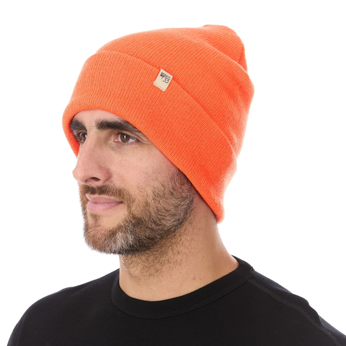 100% Merino Wool Knit Cuff Beanie- Midweight