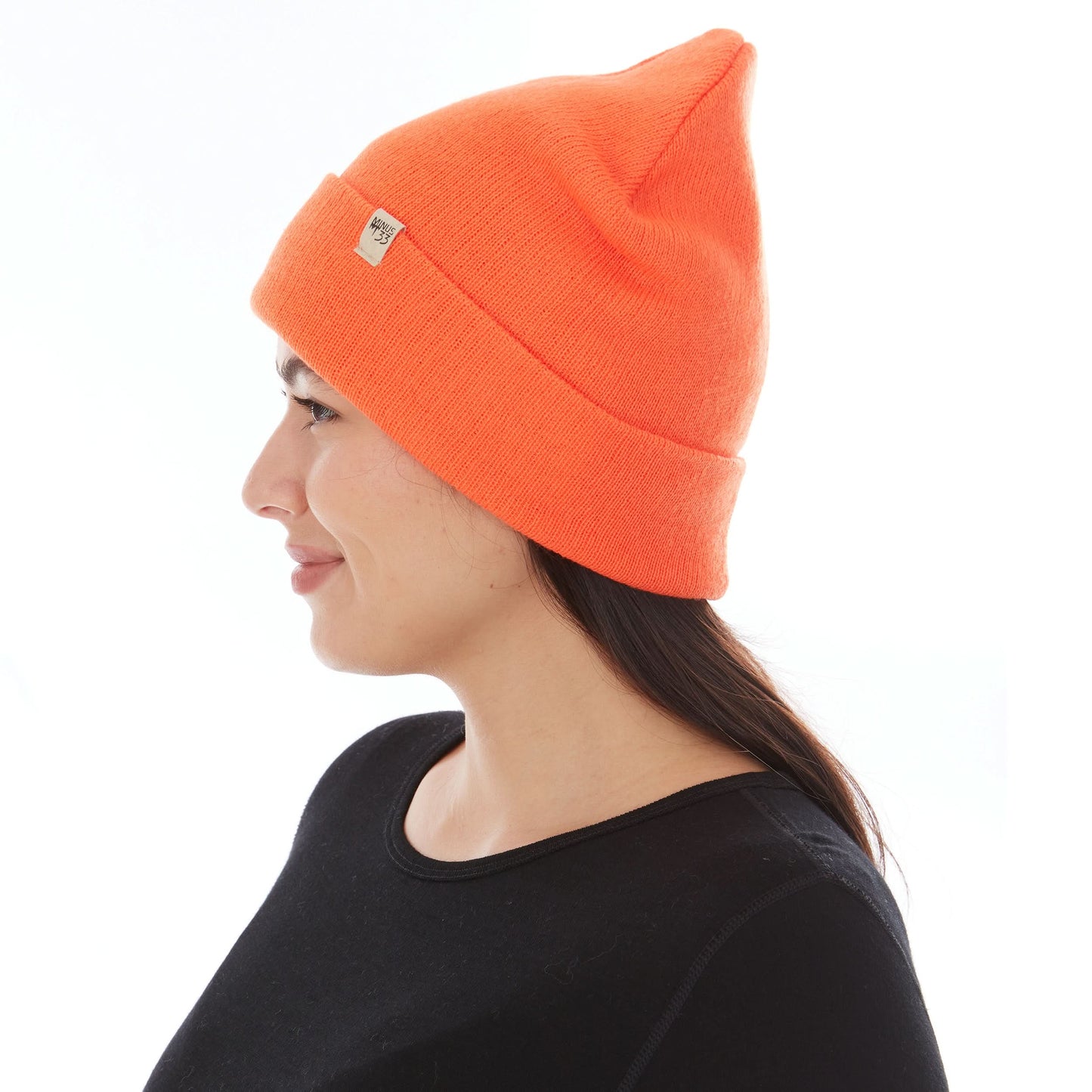 100% Merino Wool Knit Cuff Beanie- Midweight