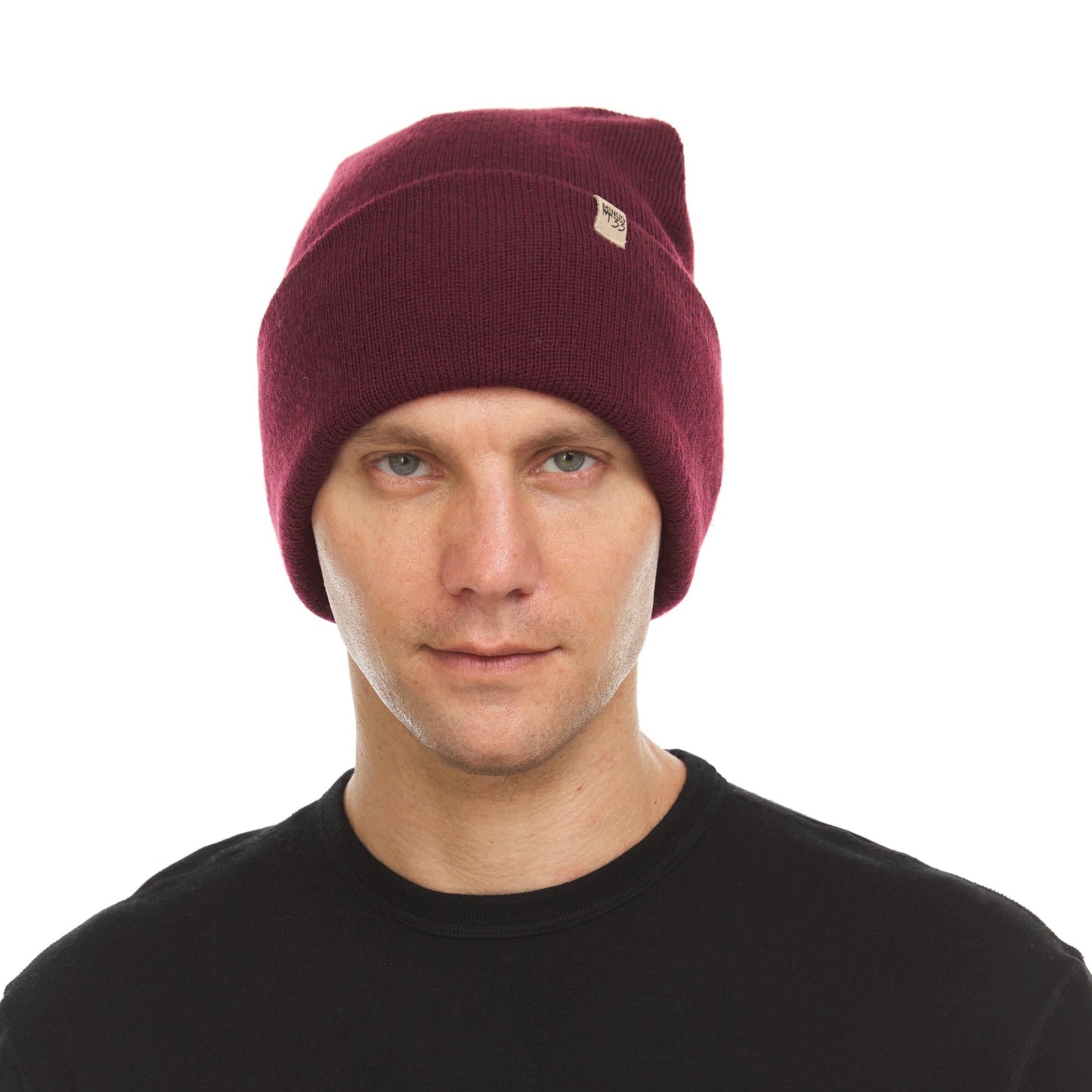 100% Merino Wool Knit Cuff Beanie- Midweight