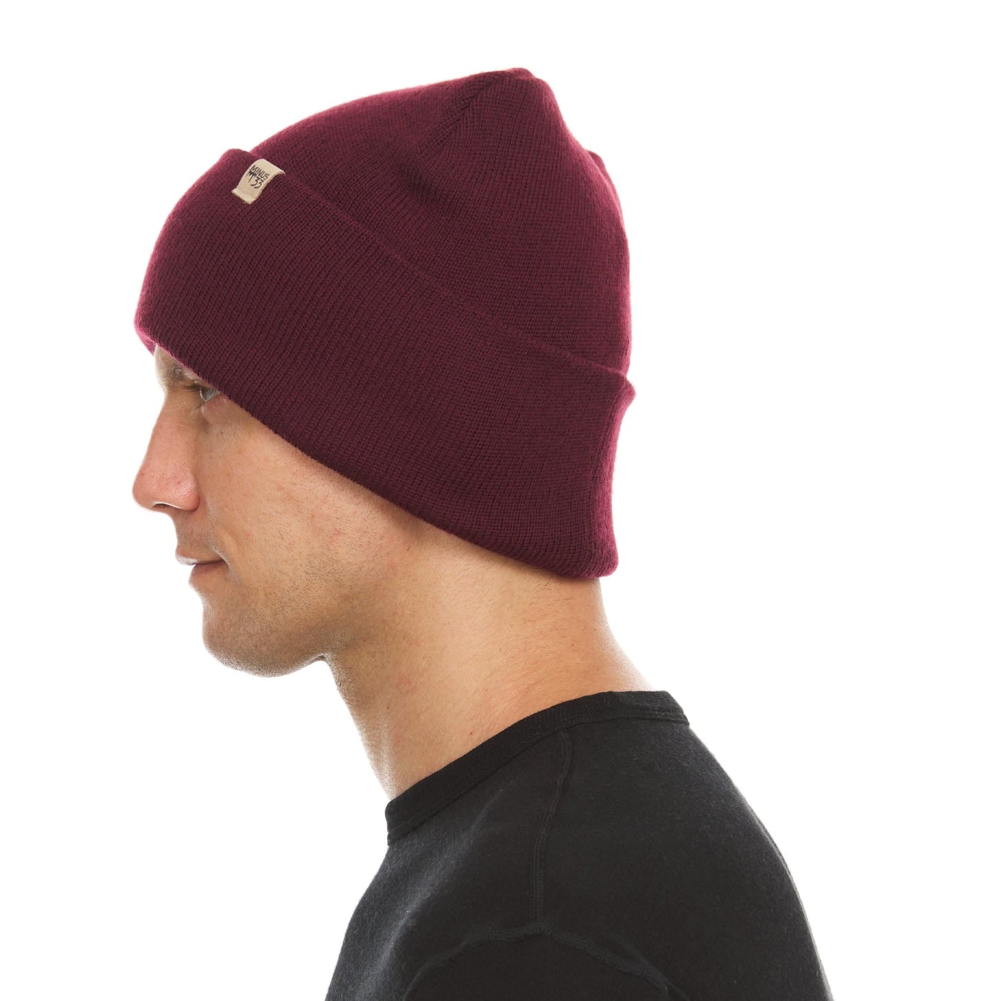 100% Merino Wool Knit Cuff Beanie- Midweight