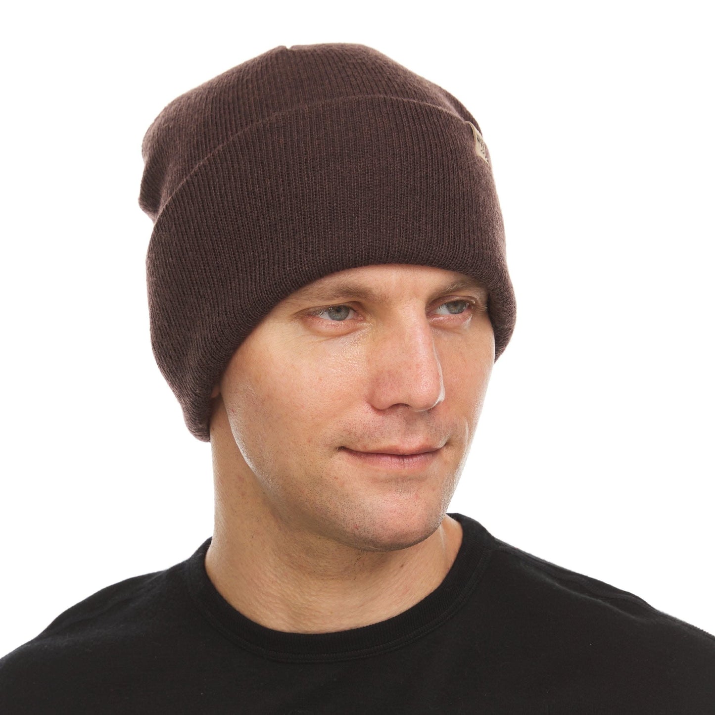 100% Merino Wool Knit Cuff Beanie- Midweight