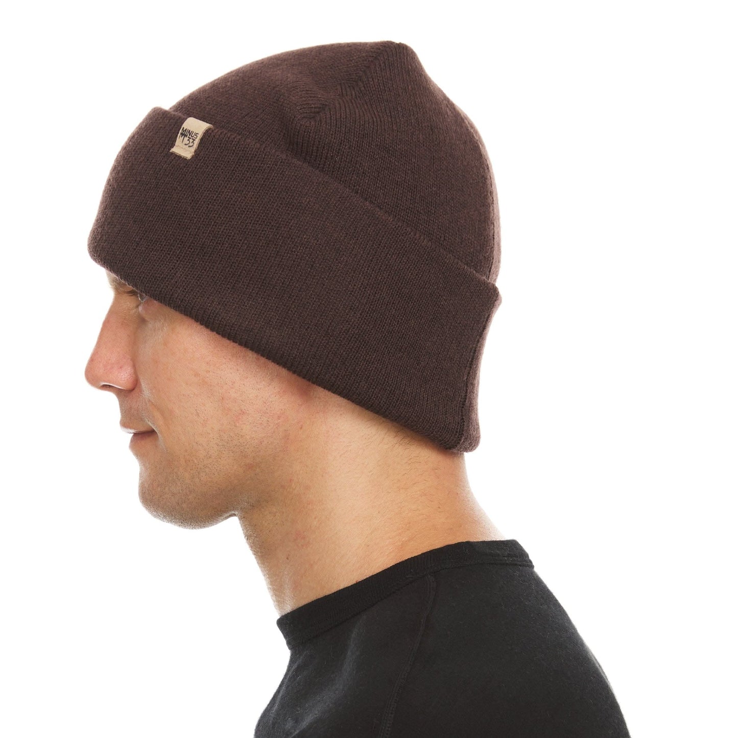 100% Merino Wool Knit Cuff Beanie- Midweight