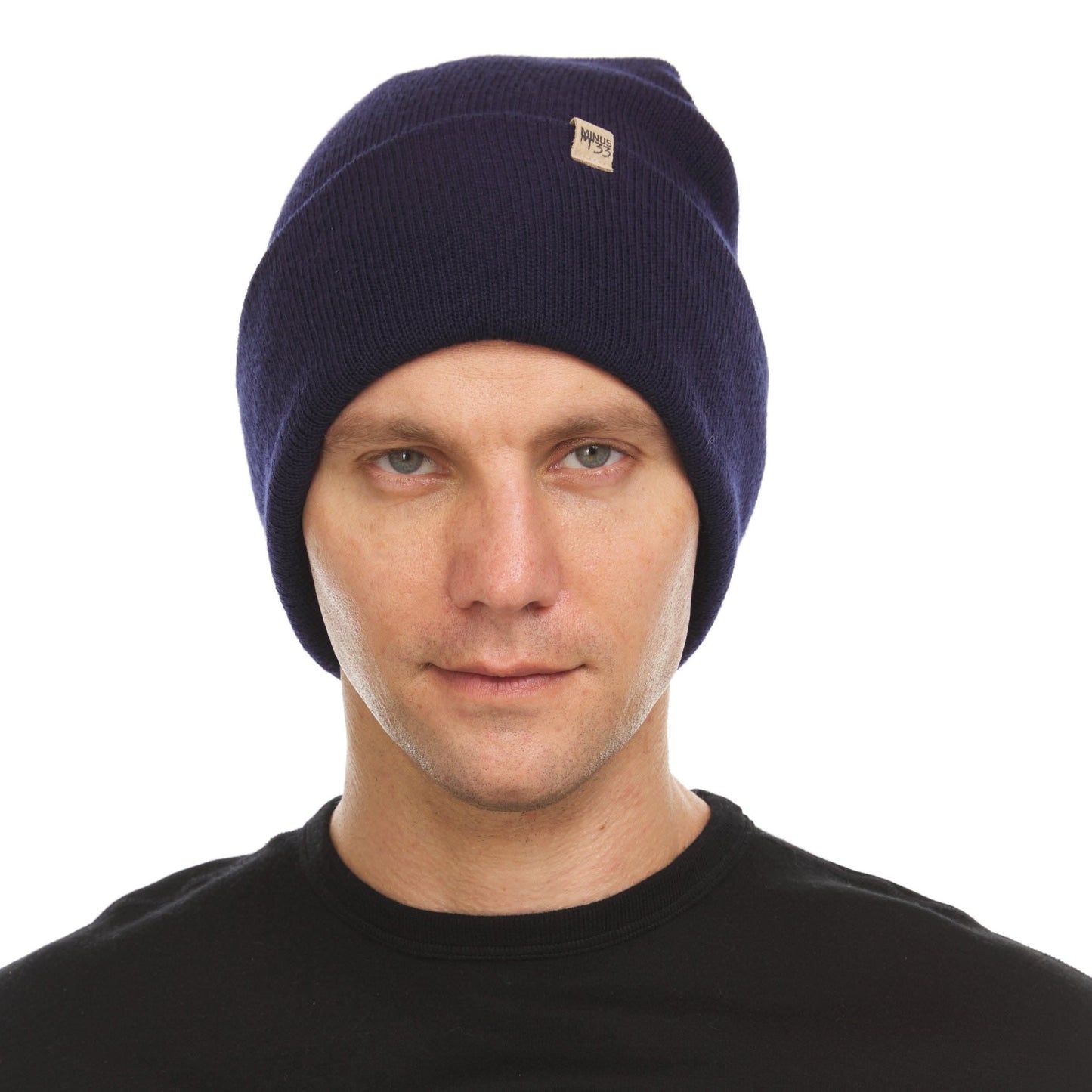 100% Merino Wool Knit Cuff Beanie- Midweight