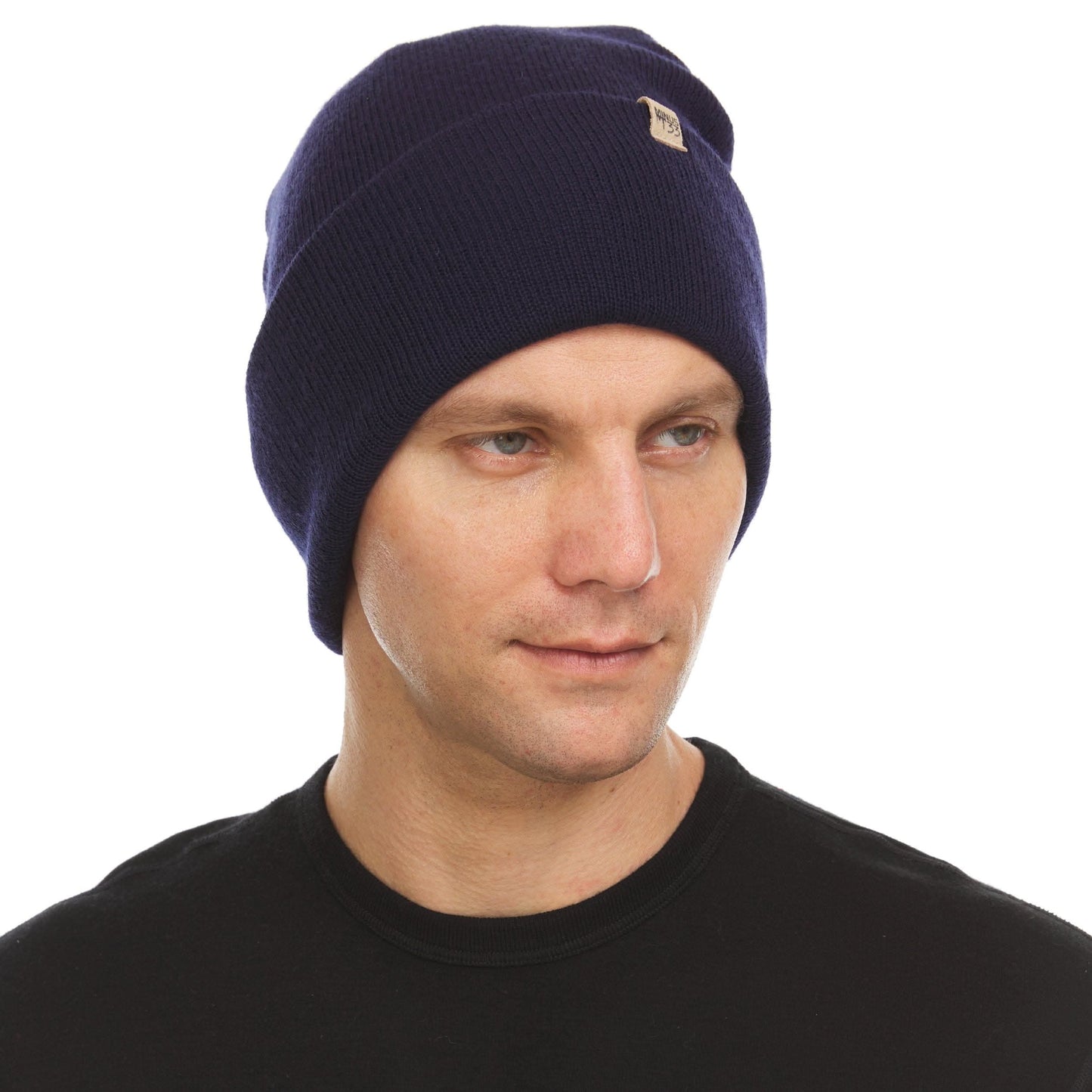 100% Merino Wool Knit Cuff Beanie- Midweight
