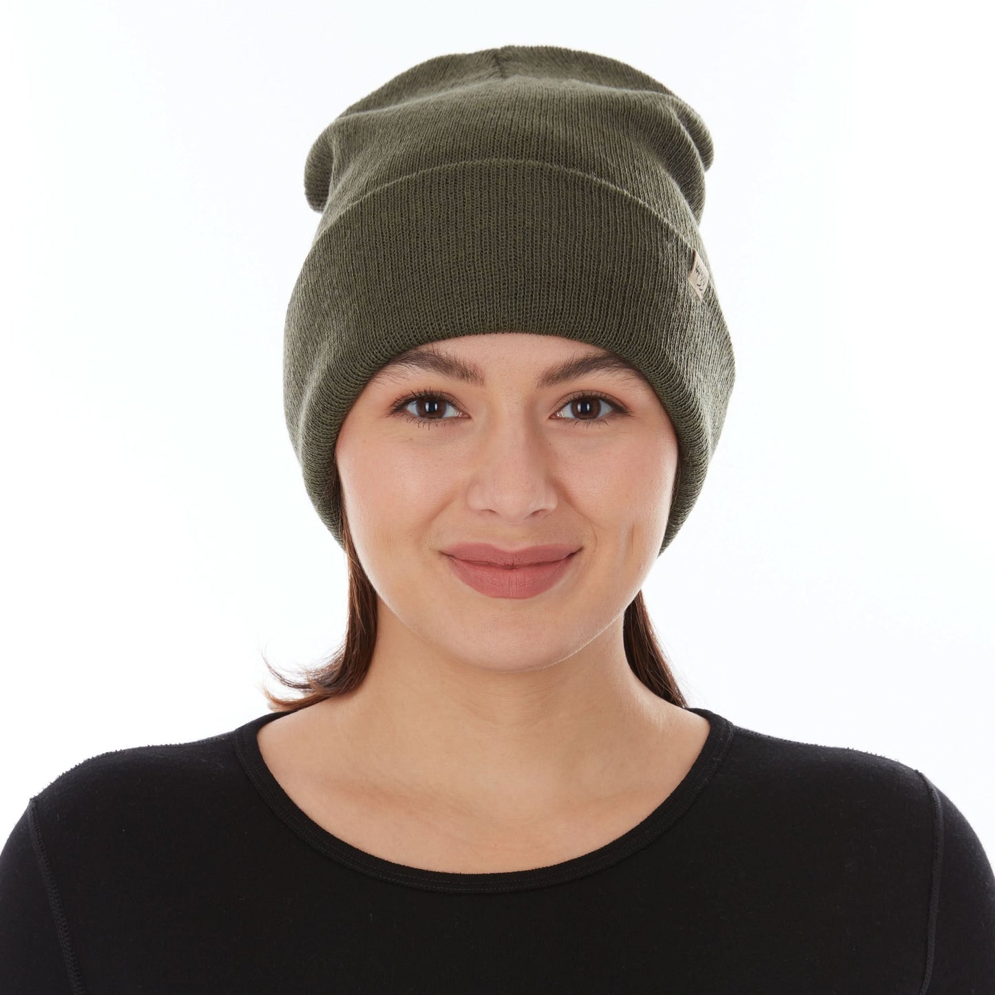 100% Merino Wool Knit Cuff Beanie- Midweight