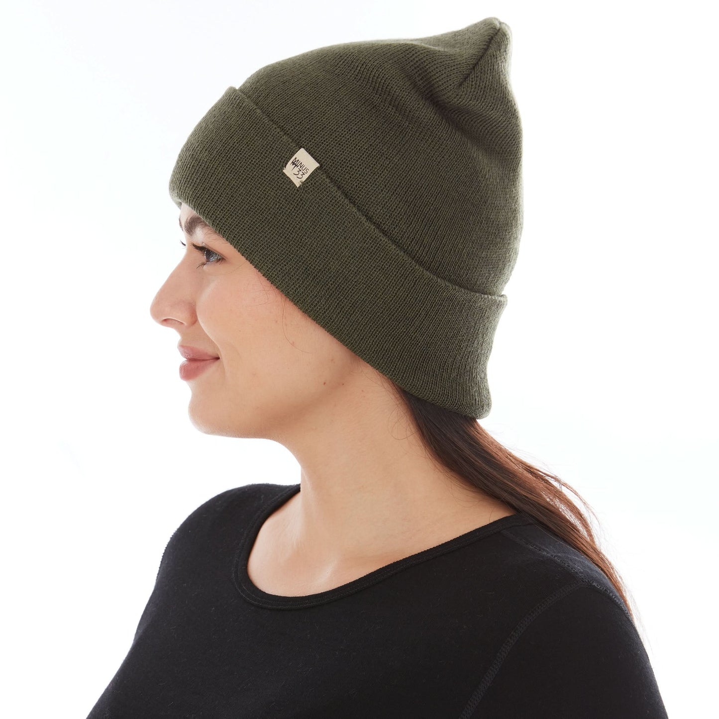 100% Merino Wool Knit Cuff Beanie- Midweight