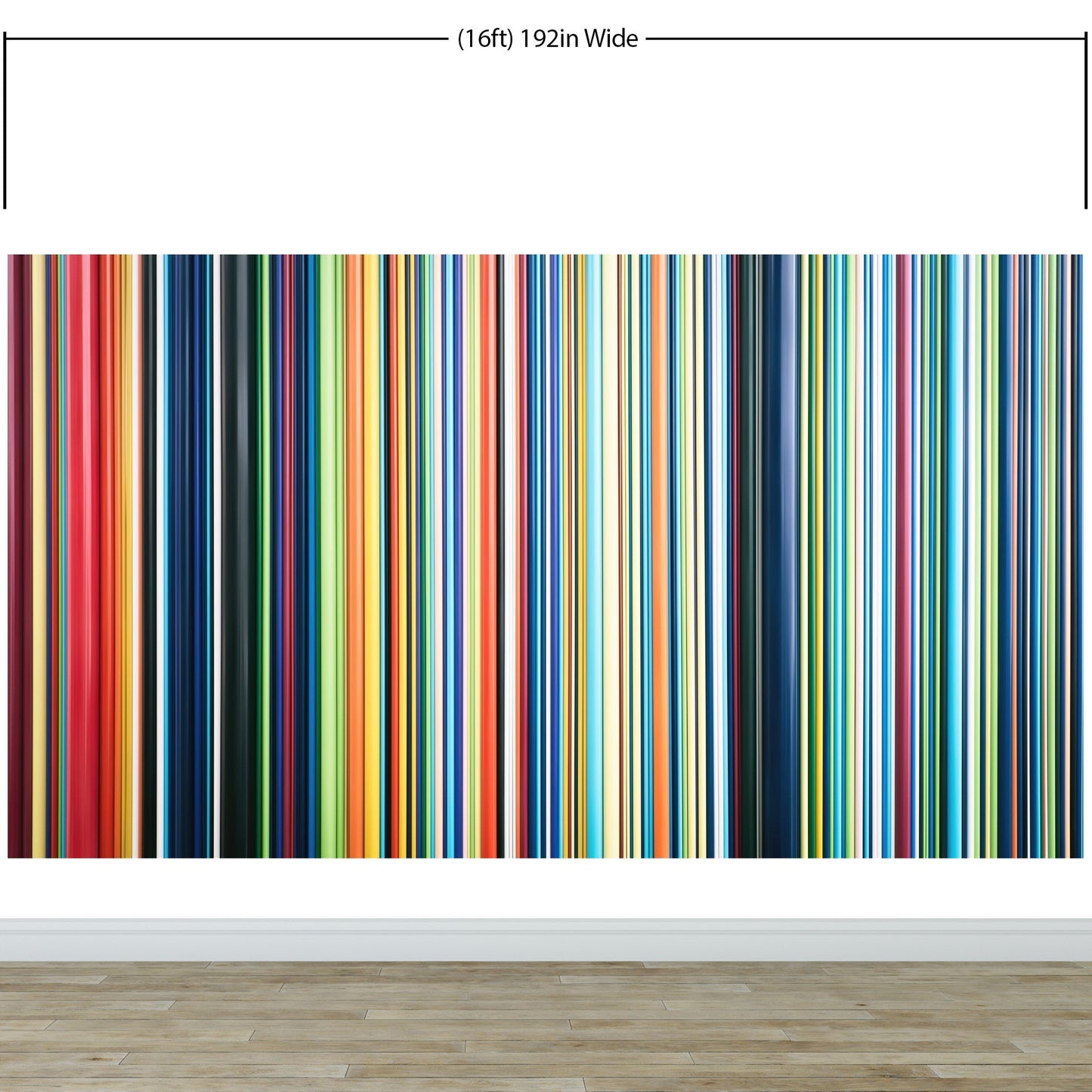 Vertical Line Color Stripes Wallpaper. Bright Rainbow Color Lines Wall Mural. #6597