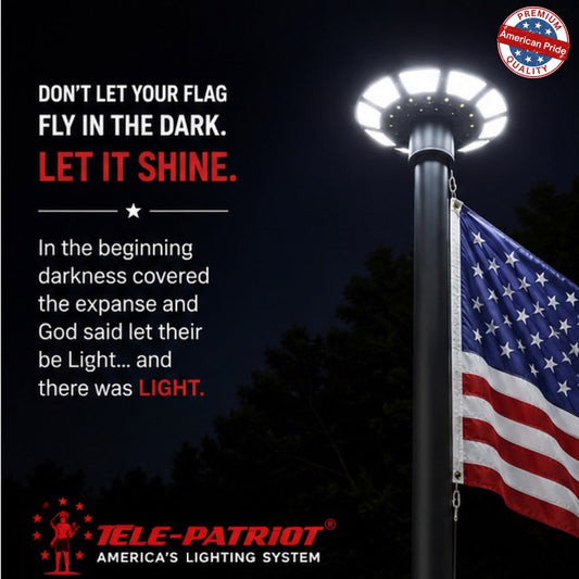 2200 Lumen Solar Flagpole Light | TelePatriot Phoenix LED System