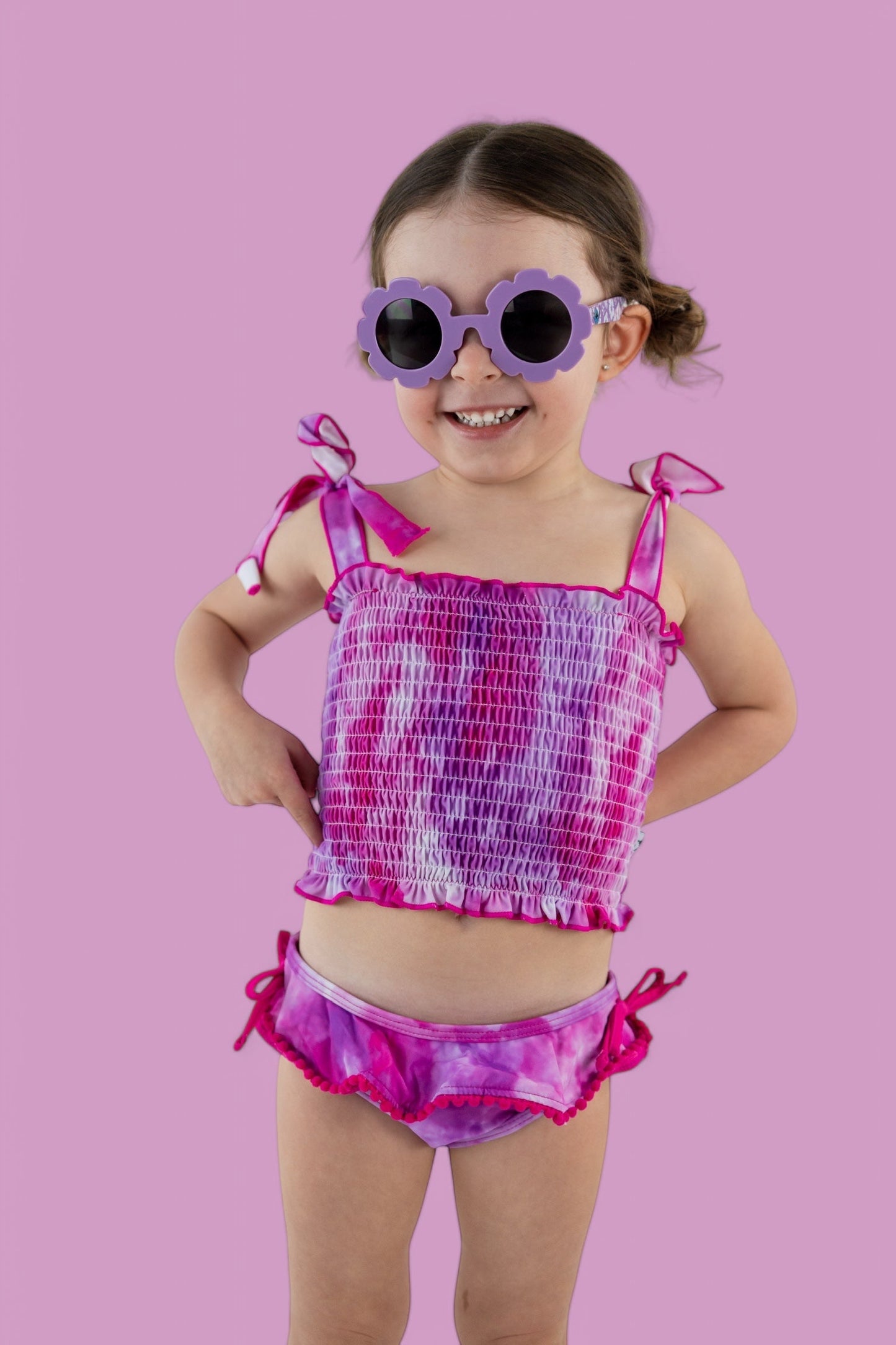 CANDY CLOUDS DREAM SMOCKED TWO PIECE SWIM SUIT