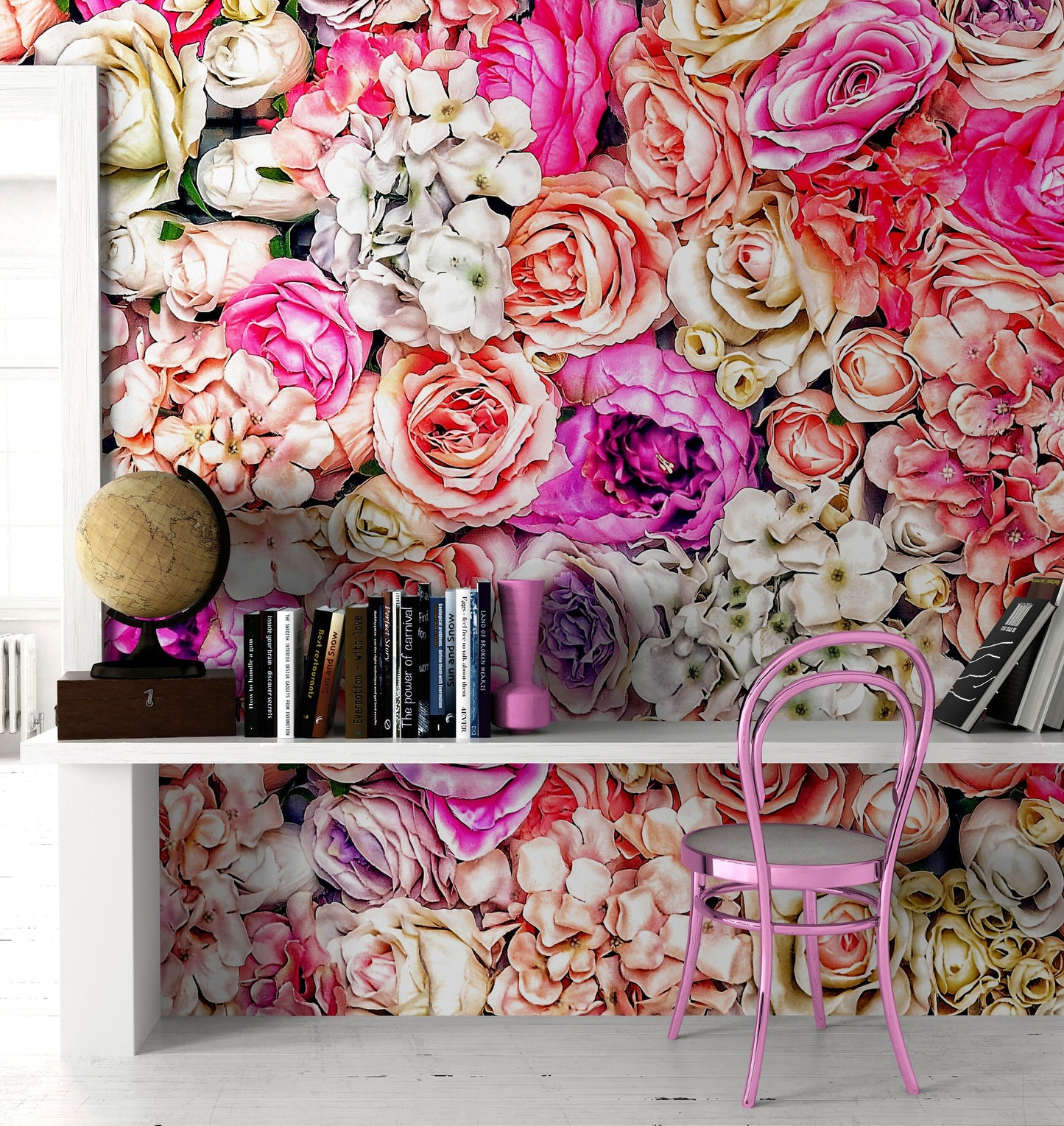 Vibrant Floral Bliss Wallpaper Mural - Colorful Roses and Flower Arrangements #6602
