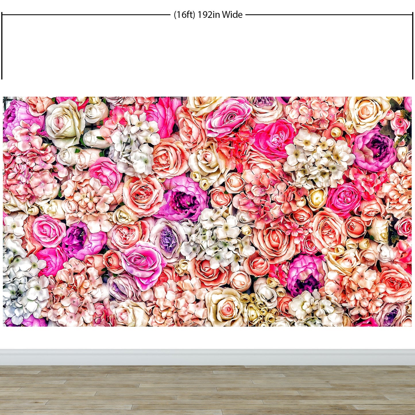 Vibrant Floral Bliss Wallpaper Mural - Colorful Roses and Flower Arrangements #6602