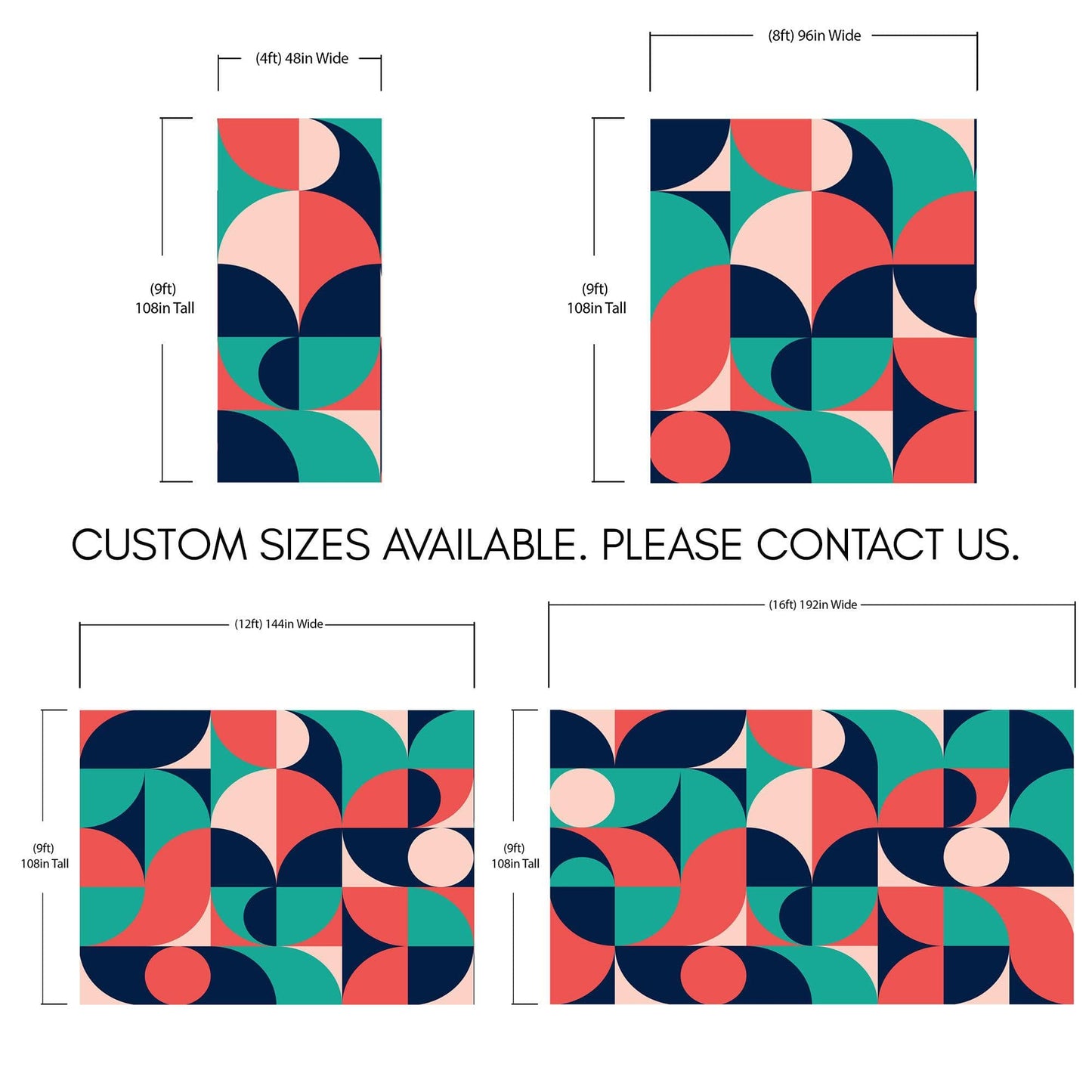 Geometric Shapes Contemporary Wall Mural. #6618