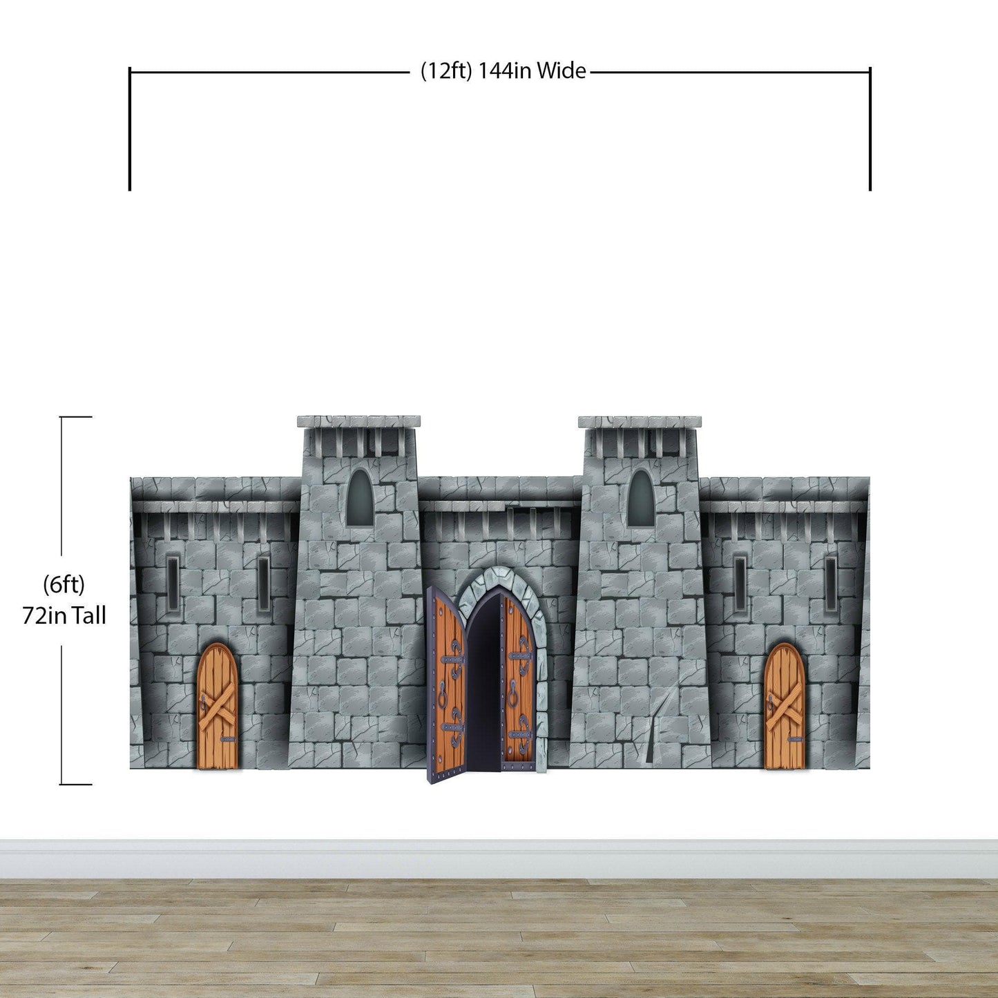 Medieval Castle Wallpaper / Peel and Stick Wall Mural. #6620
