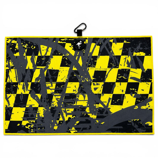 Hazard Hustle Golf Towel | 24” x 16” Microfiber Towel | Magnetic Clip & Carabiner | Premium Golf Accessory