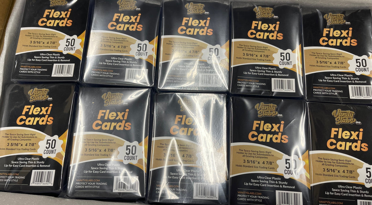 VSI Flexi Cards (50 Pack) Semi Rigid Savers for Baseball Football Hockey Basketball Cards