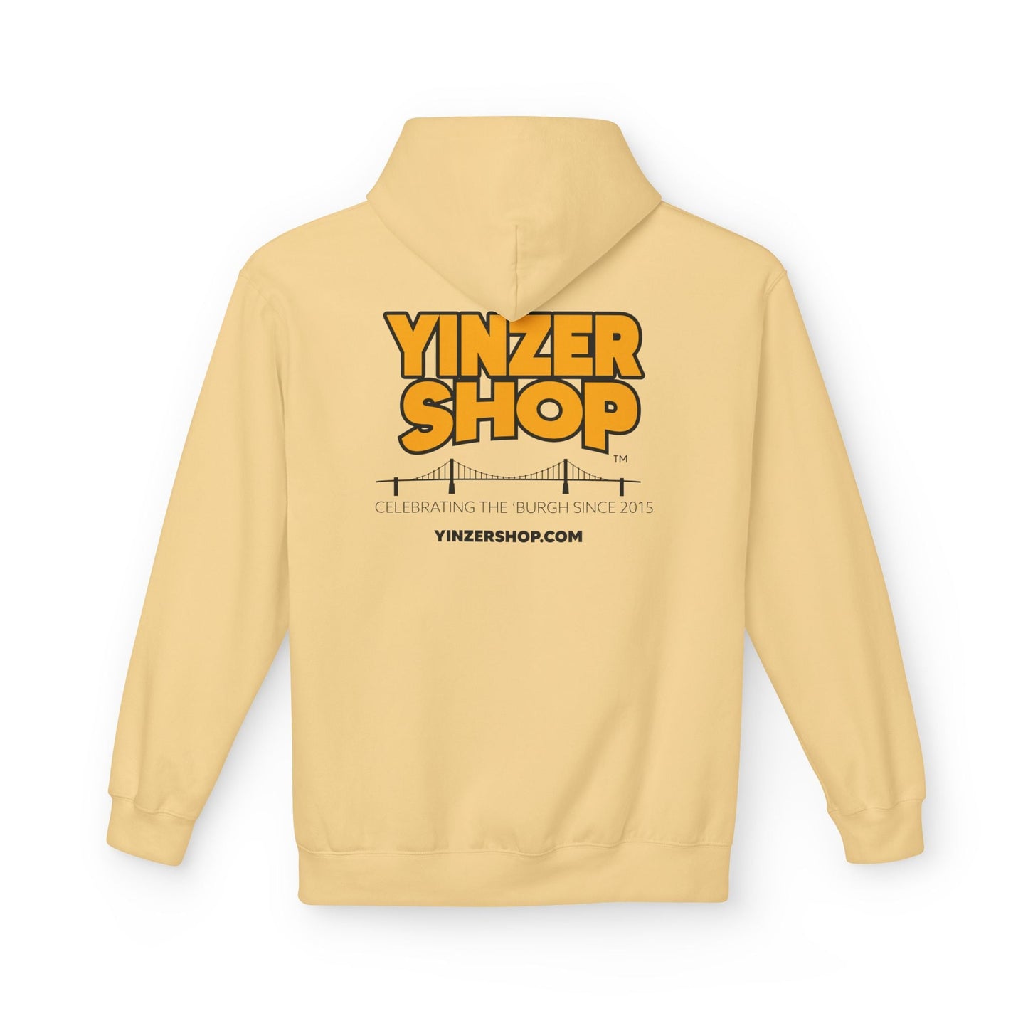 YinzerShop Serving Since 2015 - Print on back - Gildan SF500 Unisex Midweight Softstyle Fleece Hoodie