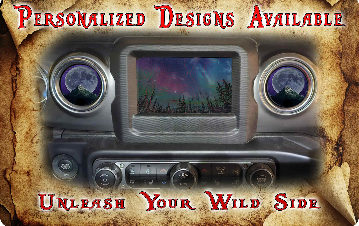 Steering wheel decal Mountain Moon 163