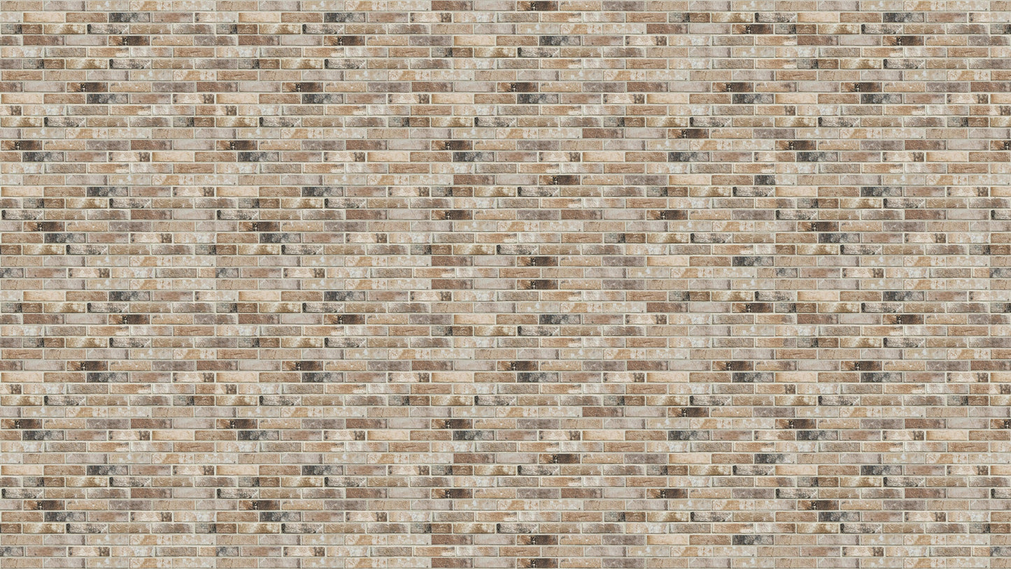 Brick Pattern Wallpaper Mural. Light Tan and Brown Color. #6801