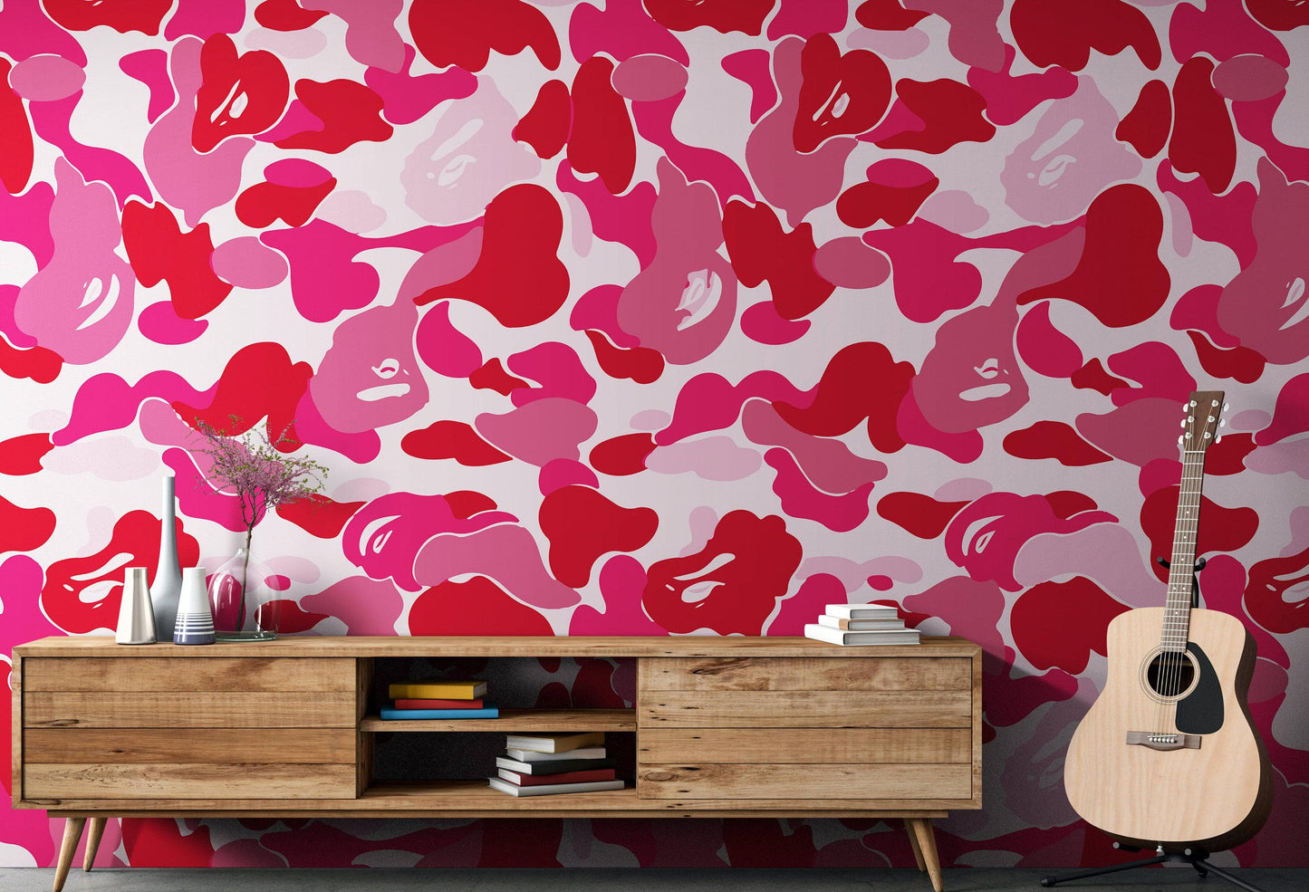 Bape Camo Wallpaper Mural. Grey Camo Streetwear Hype Beast Aesthetics. #6901