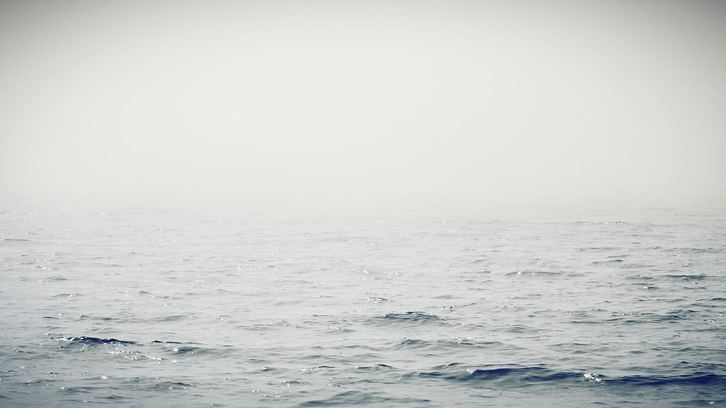 Serene Foggy Ocean Waves Wallpaper Mural. #6859
