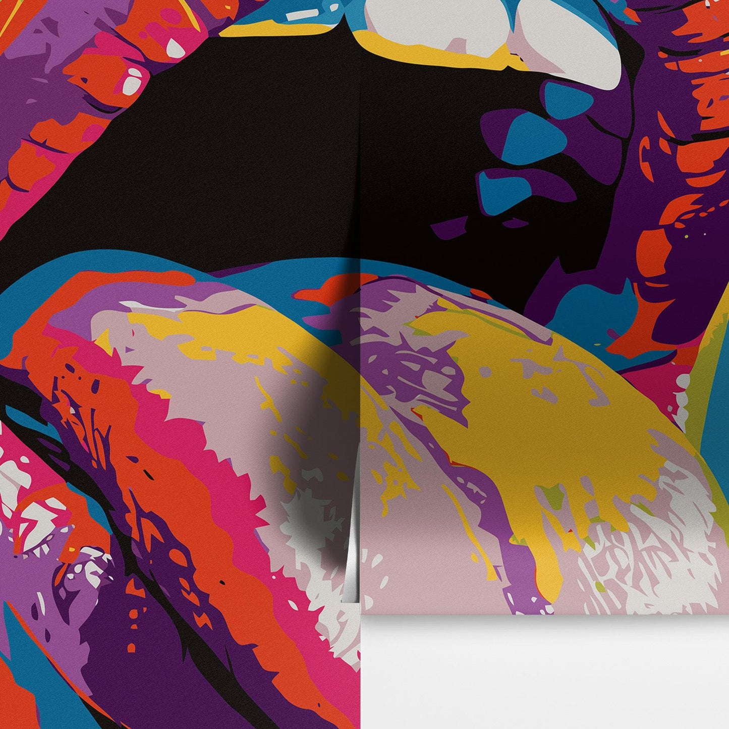 Glamour Chic Pop Art. Sexy Girl with Tongue Out Wall Mural. #6875