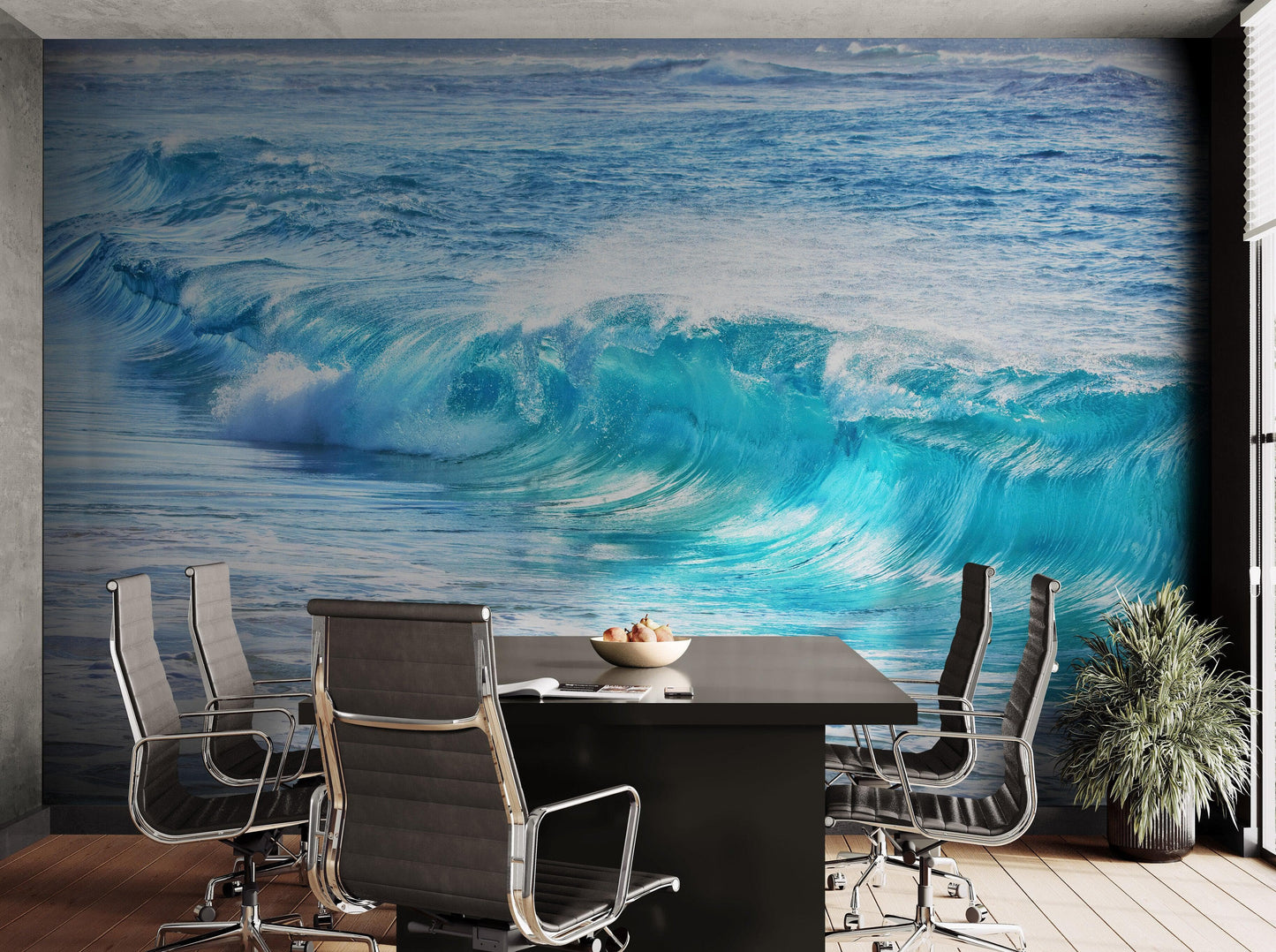 Turquoise Ocean Wave Wallpaper. Surf Ocean Wave Wall Mural. #6924