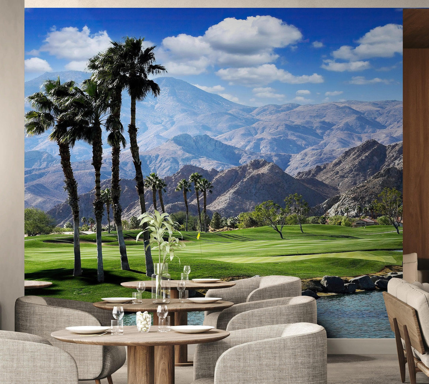 Palm Springs Golf Course Wallpaper Mural. #6979
