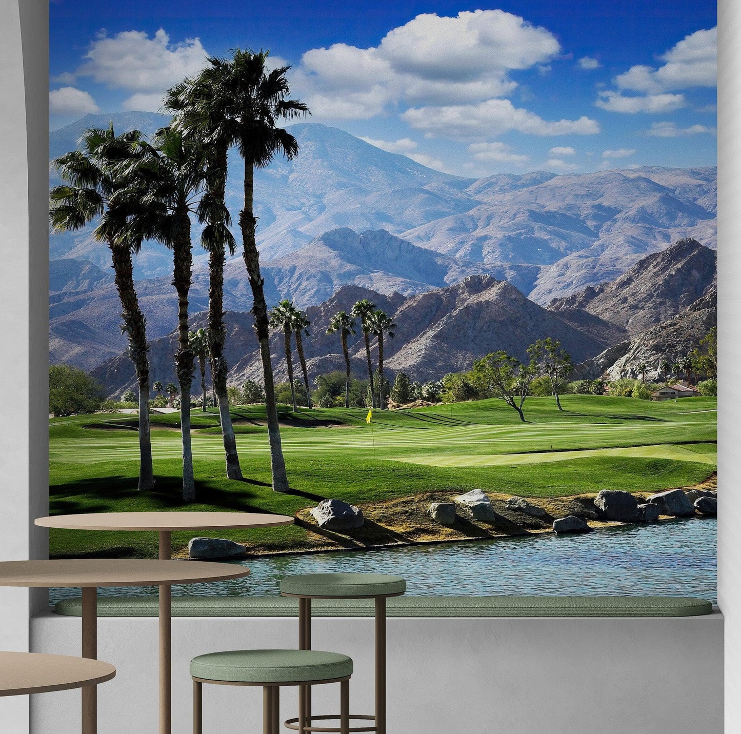 Palm Springs Golf Course Wallpaper Mural. #6979