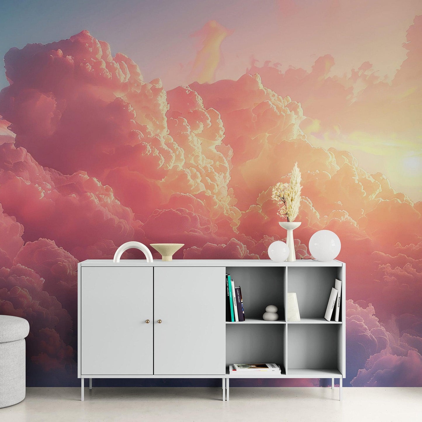 Pink Clouds Wallpaper Mural. #6983