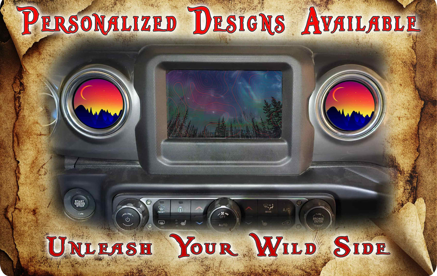 Steering wheel decal Mountain set 224