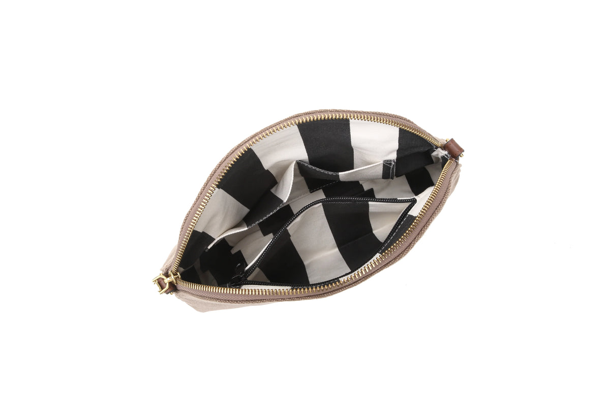 Hopper Crossbody | Chocolate Washed Canvas + Brown
