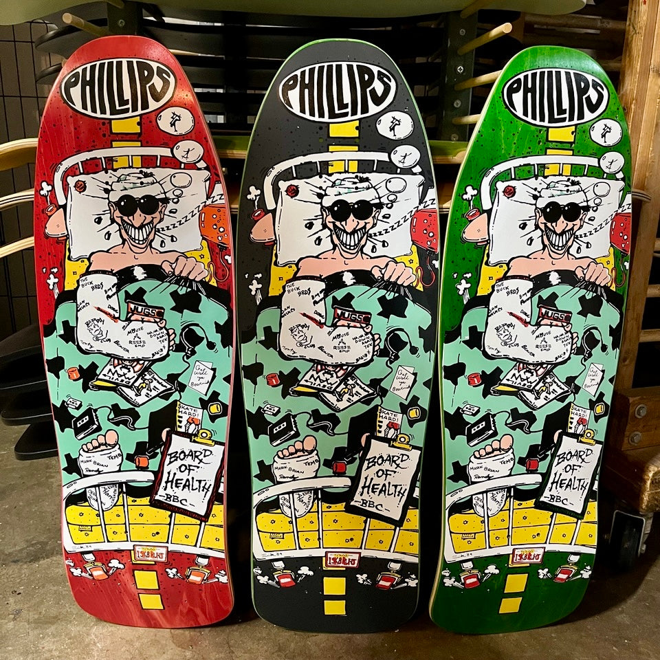 Jeff Phillips BOARD OF HEALTH Limited Edition BBC Deck, HAND-PAINTED (1 of 50) (PRE-ORDER, OCTOBER)