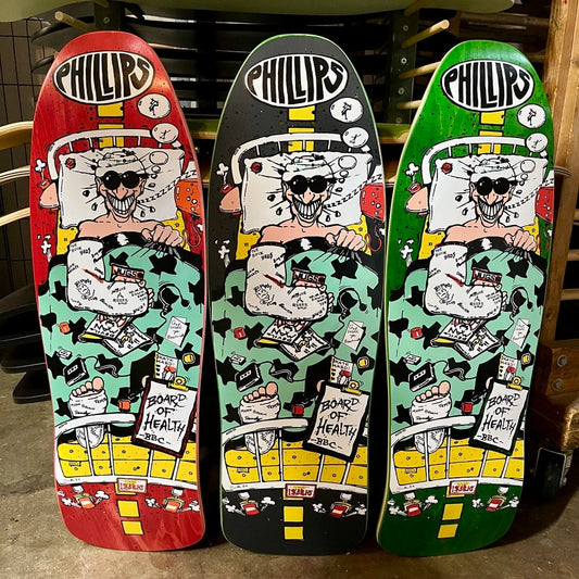 Jeff Phillips BOARD OF HEALTH Limited Edition BBC Deck, HAND-PAINTED (1 of 50)