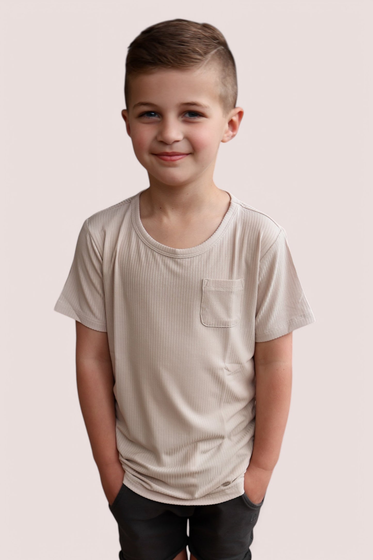 TOTALLY TAN RIB DREAM POCKET TEE