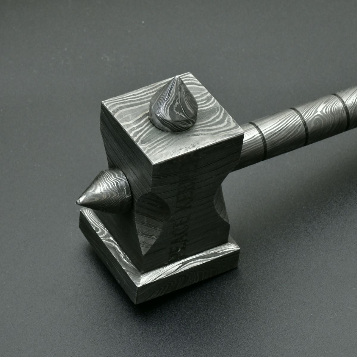 The Crusher Handmade Damascus Steel Hammer