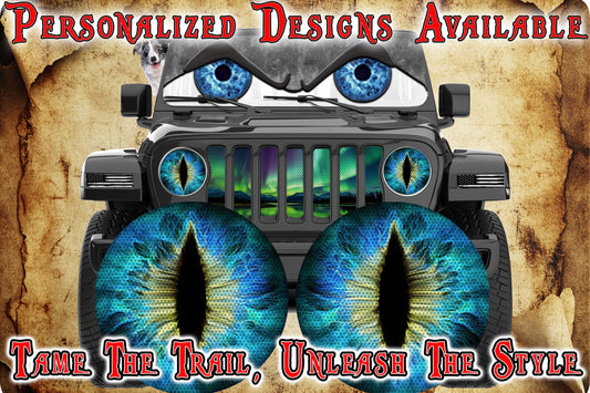 Blue and green cat eyes