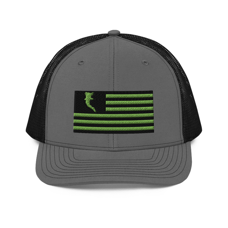 Flag Embroidered Neon Green (Snapback)