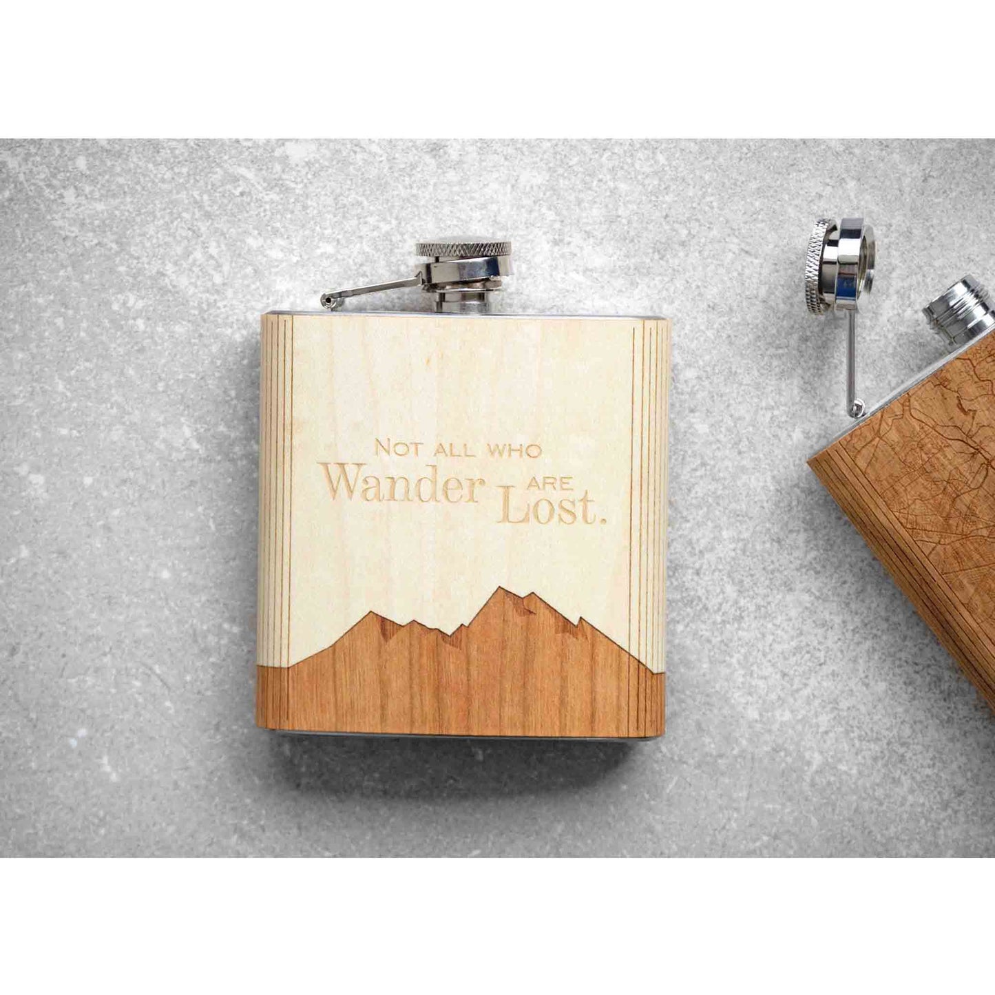 Not All Who Wander Flask
