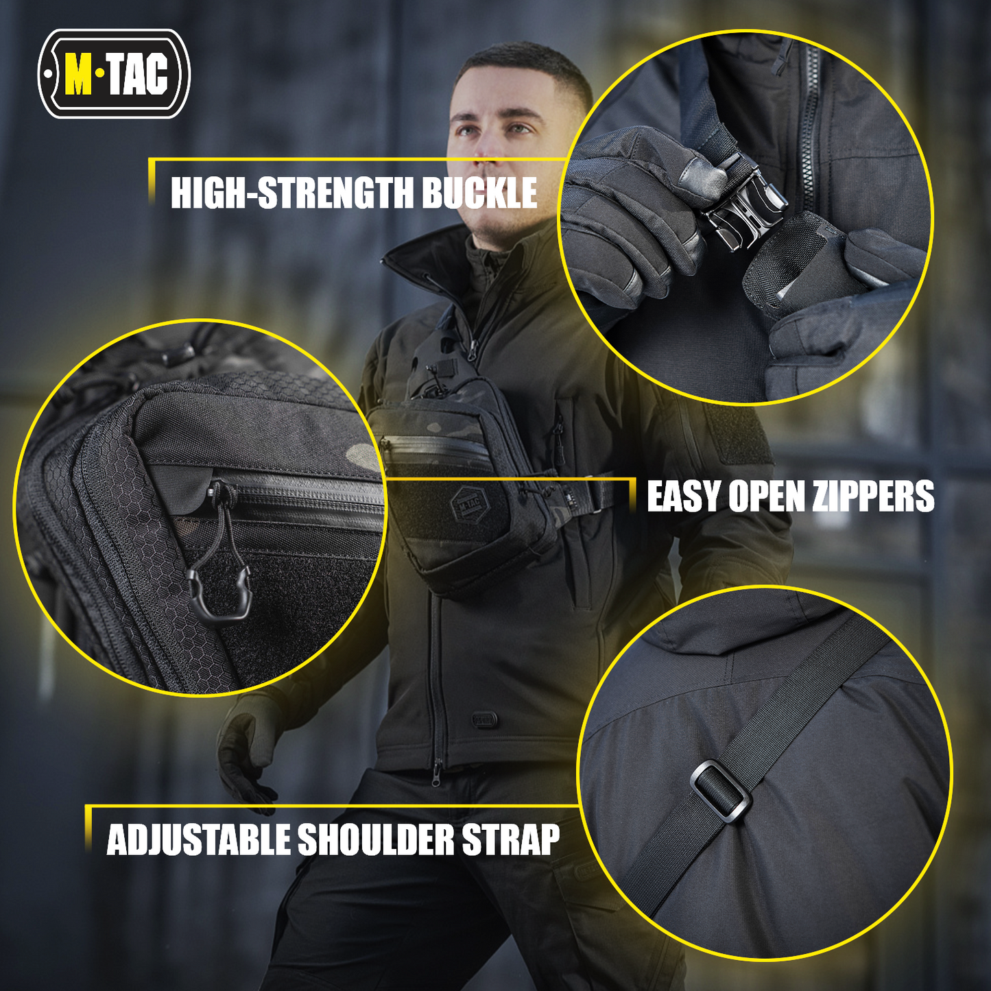 M-Tac Sling Pistol Bag with Loop Panel Elite