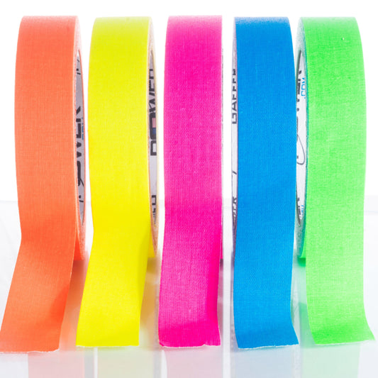 Gaffer Tape, Fluorescent 5-Pack. 1 In x 20 Yds Each Roll
