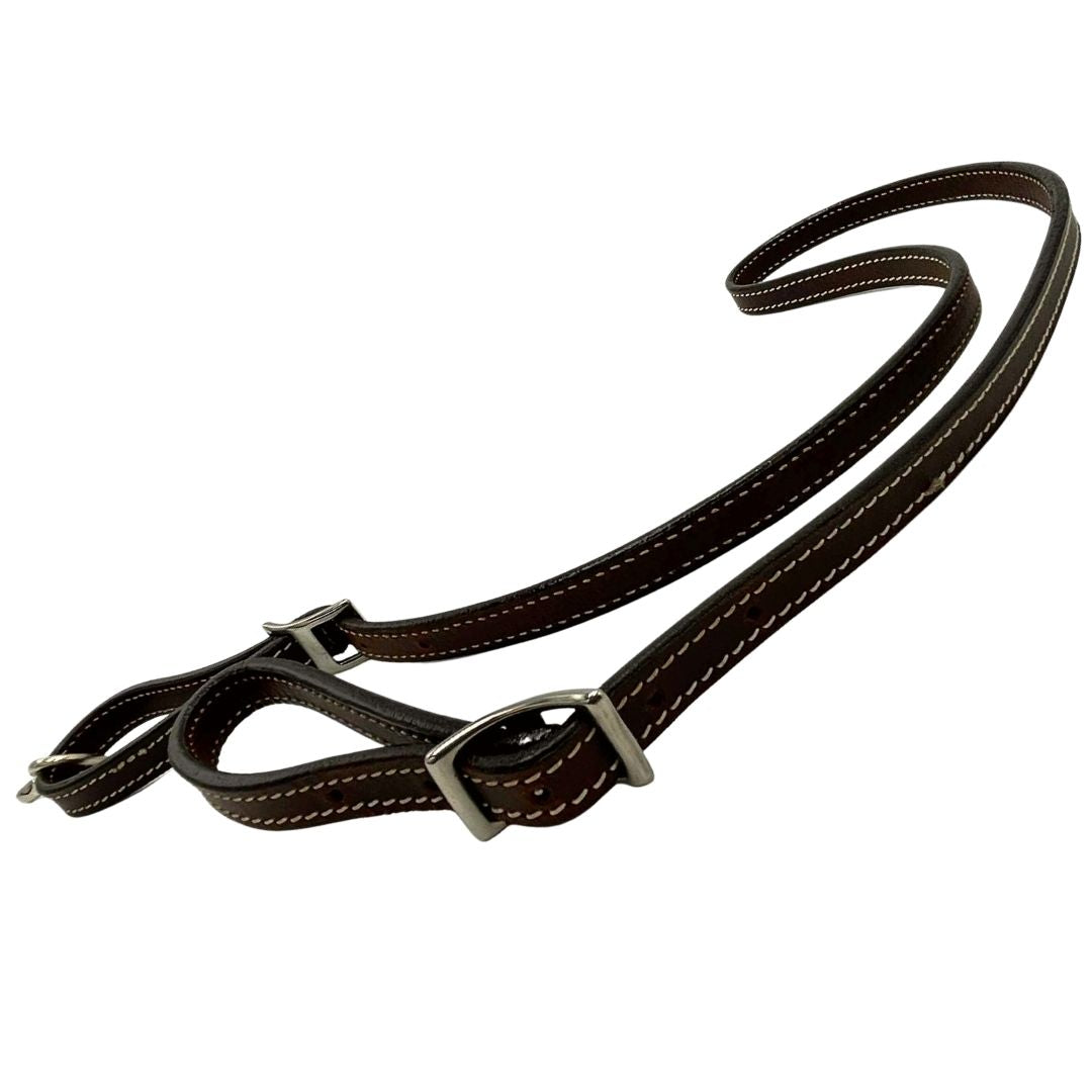 Dark Leather Stitched Tiedown