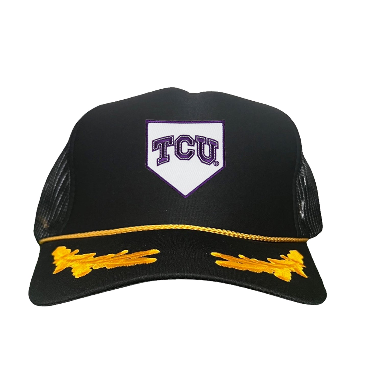 TCU Horned Frogs Baseball Cap Home Plate / Hat / TCU025 / 221 / MM