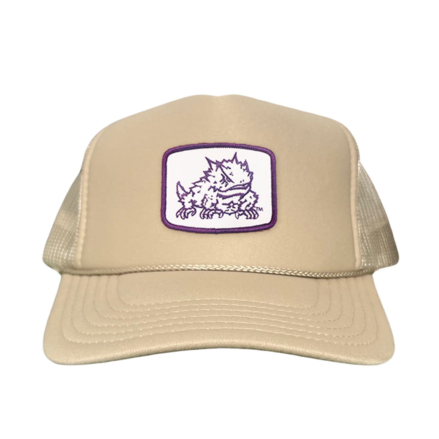 TCU Horned Frog Square Patch / Curved Bill Mesh Snapback / 121 - TCU005