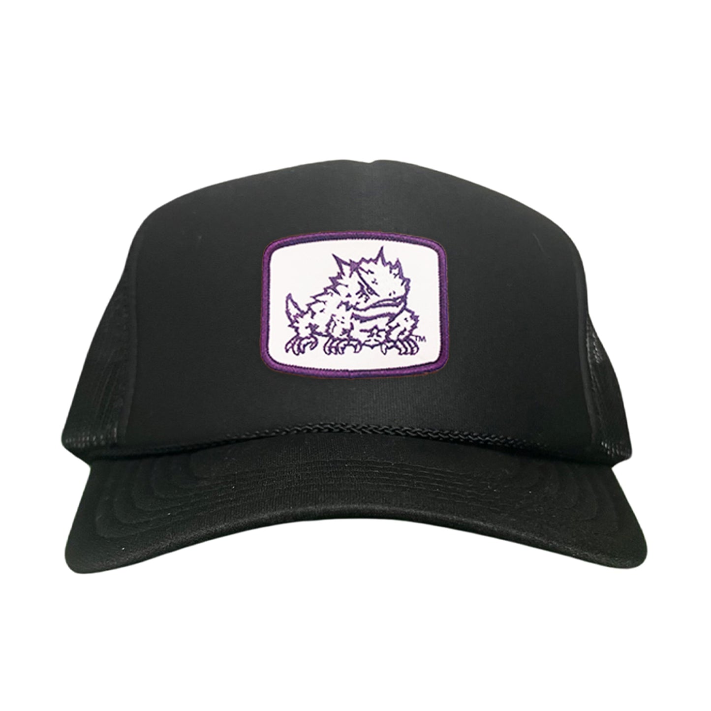TCU Horned Frog Square Patch / Curved Bill Mesh Snapback / 121 - TCU005