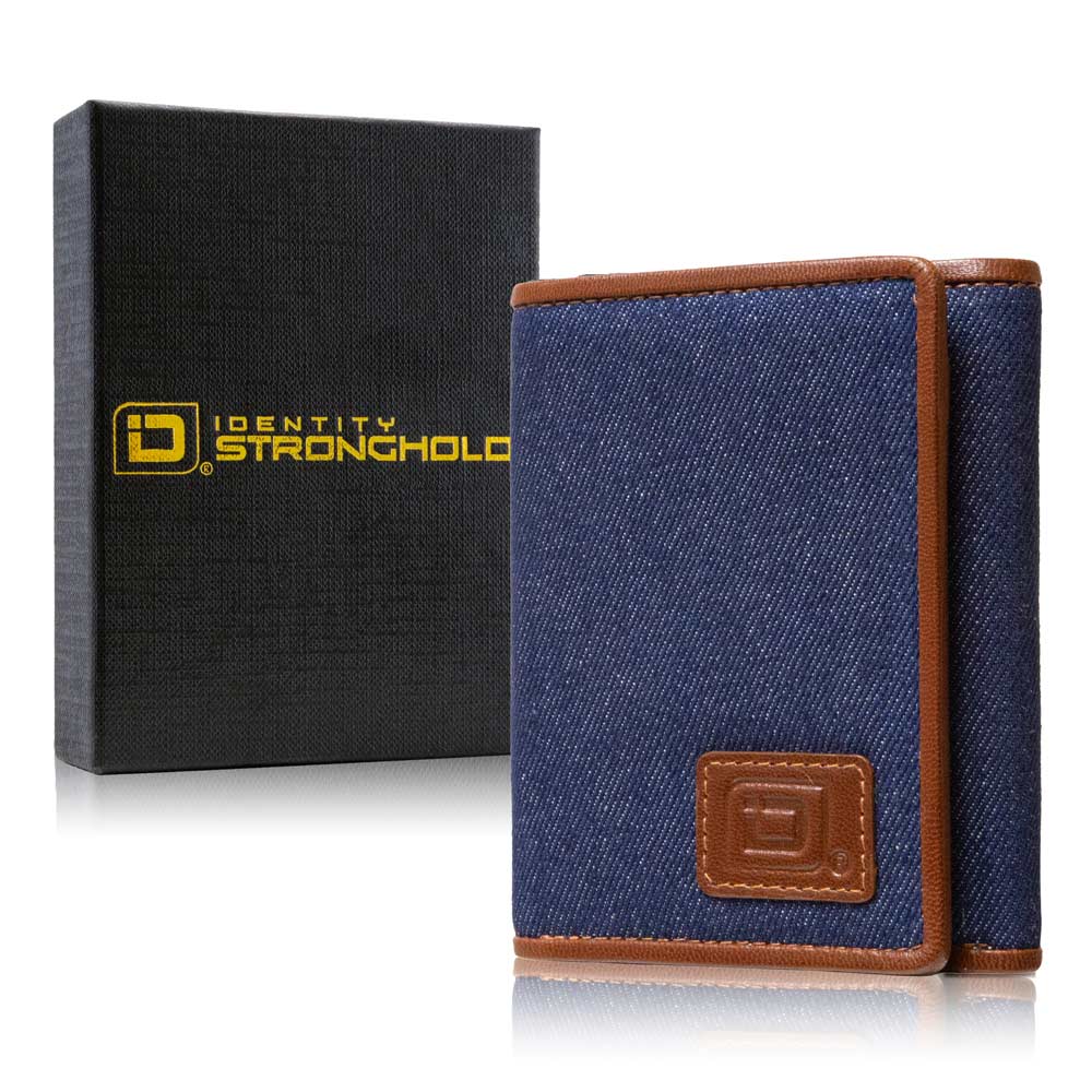 Mens RFID Wallet - Extra Capacity Trifold 7 slot with ID Window