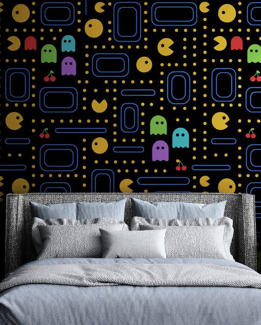 Pacman Wallpaper Mural. #7004